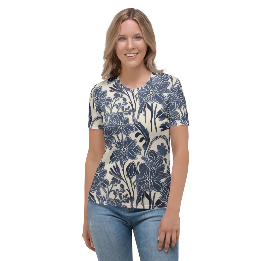 Bluebell Ledger on Women's Crew Neck T-Shirt — Front