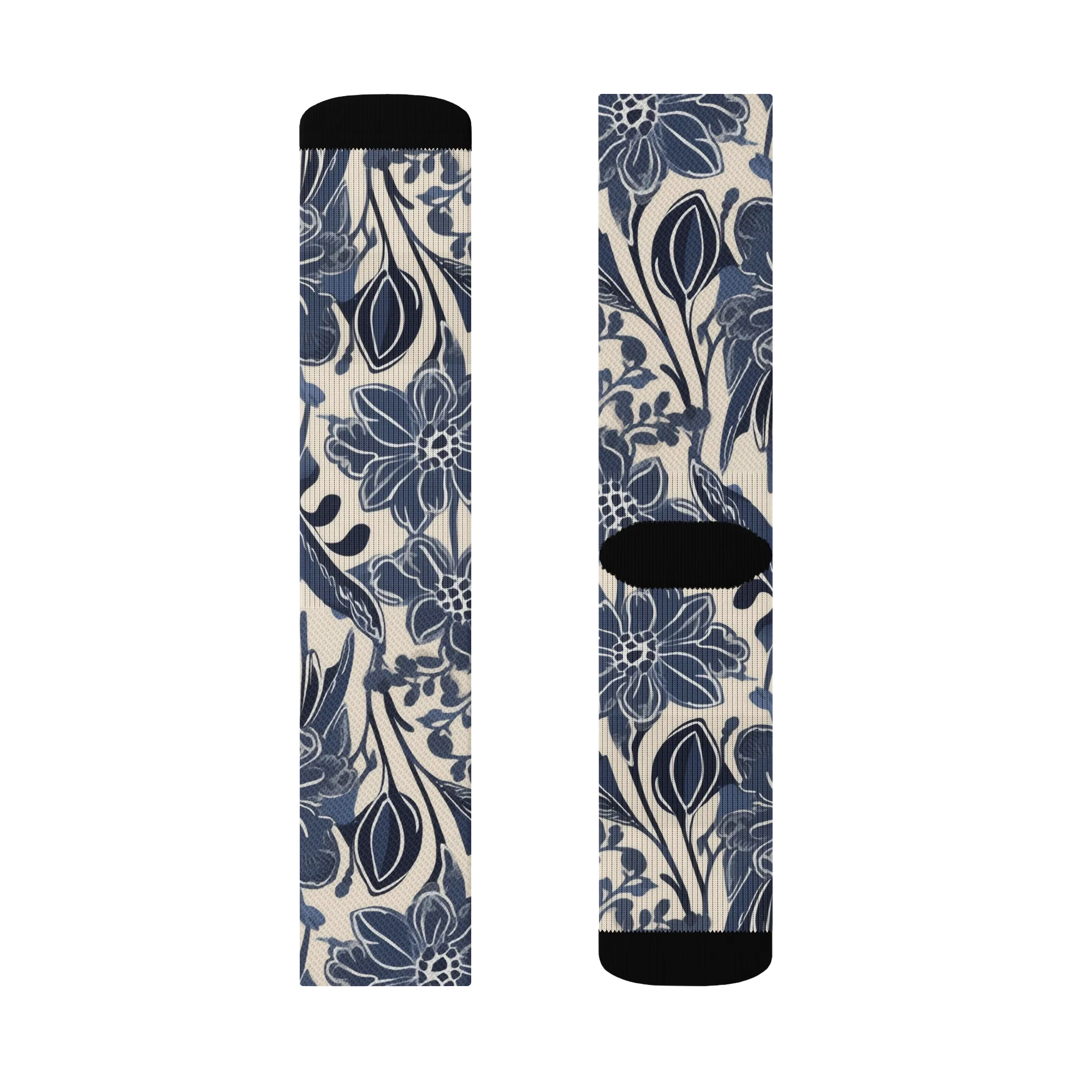 Bluebell Ledger on Socks — Left Sock