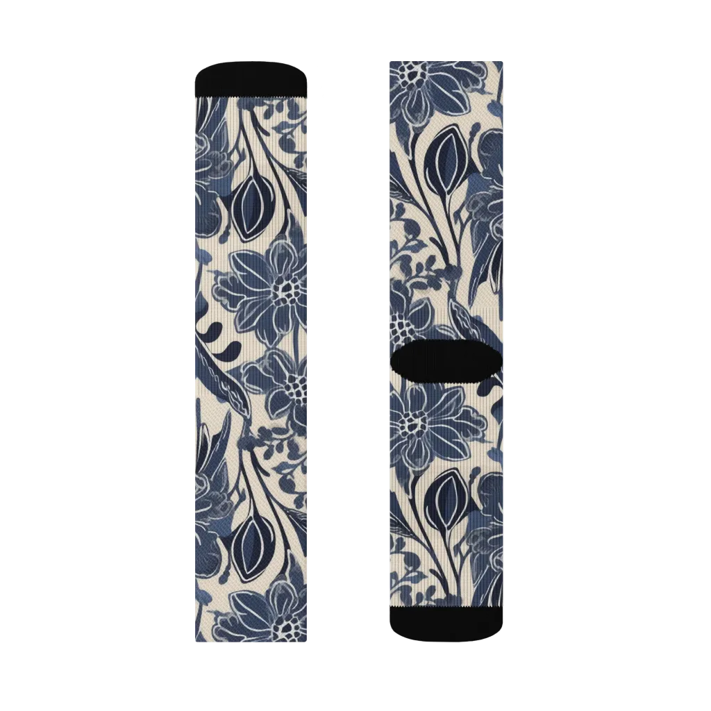 Bluebell Ledger on Socks — Right Sock