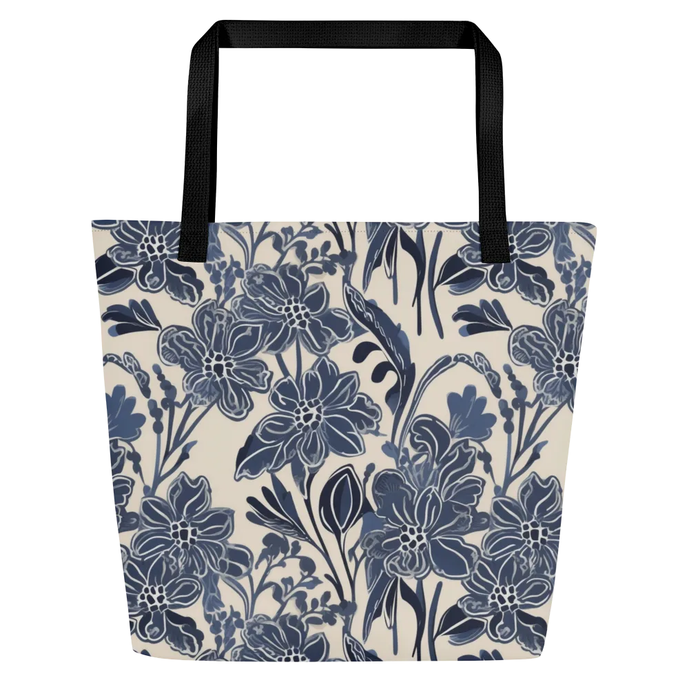 Bluebell Ledger on Large Tote Bag W/ Pocket — Front