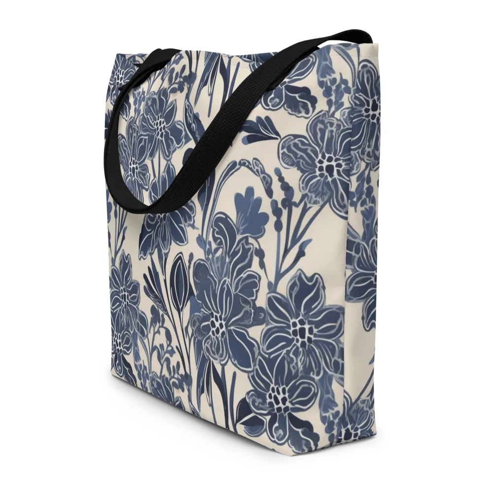 Bluebell Ledger on Large Tote Bag W/ Pocket — Front