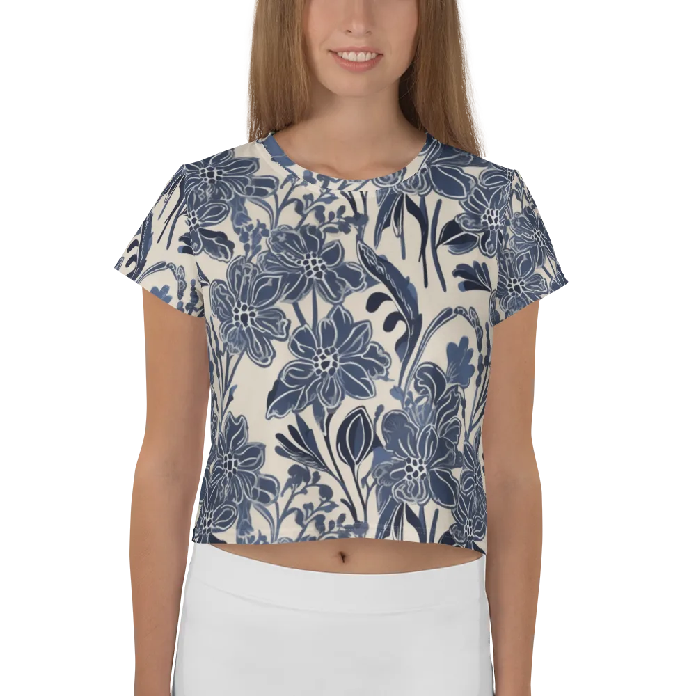 Bluebell Ledger on Crop Tee — Front