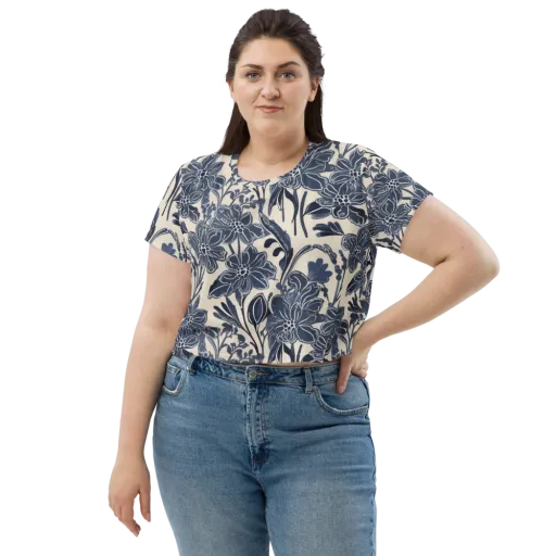 Bluebell Ledger on a Crop Tee