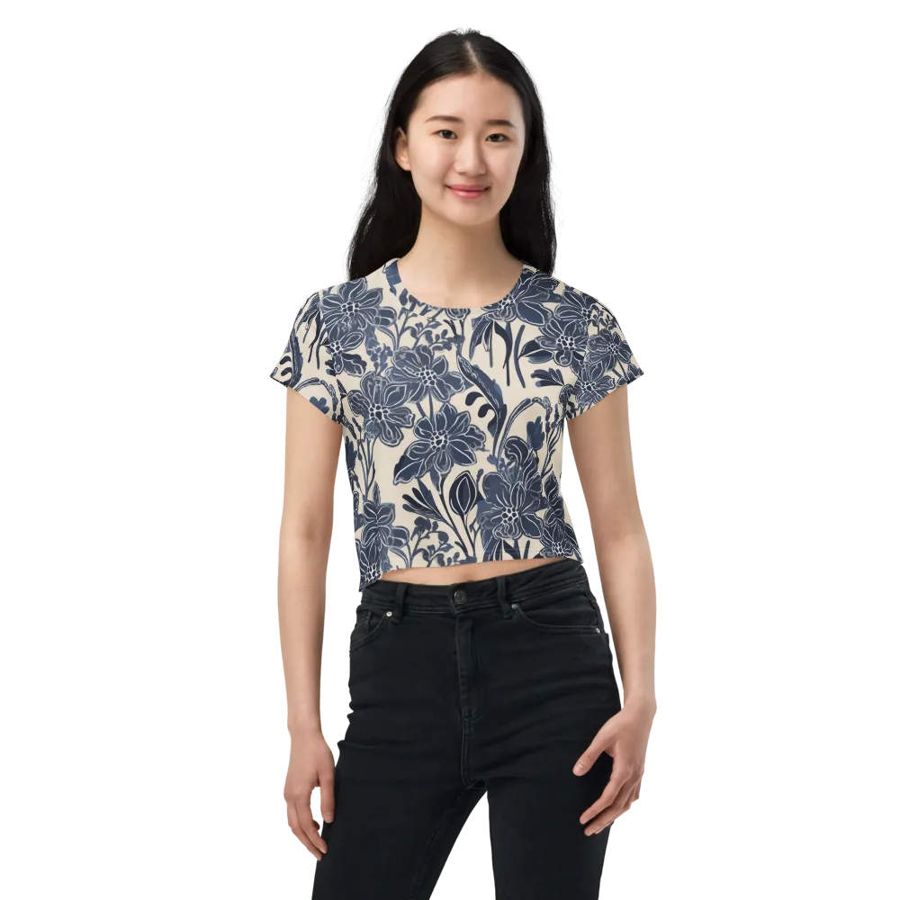 Bluebell Ledger on Crop Tee — Front