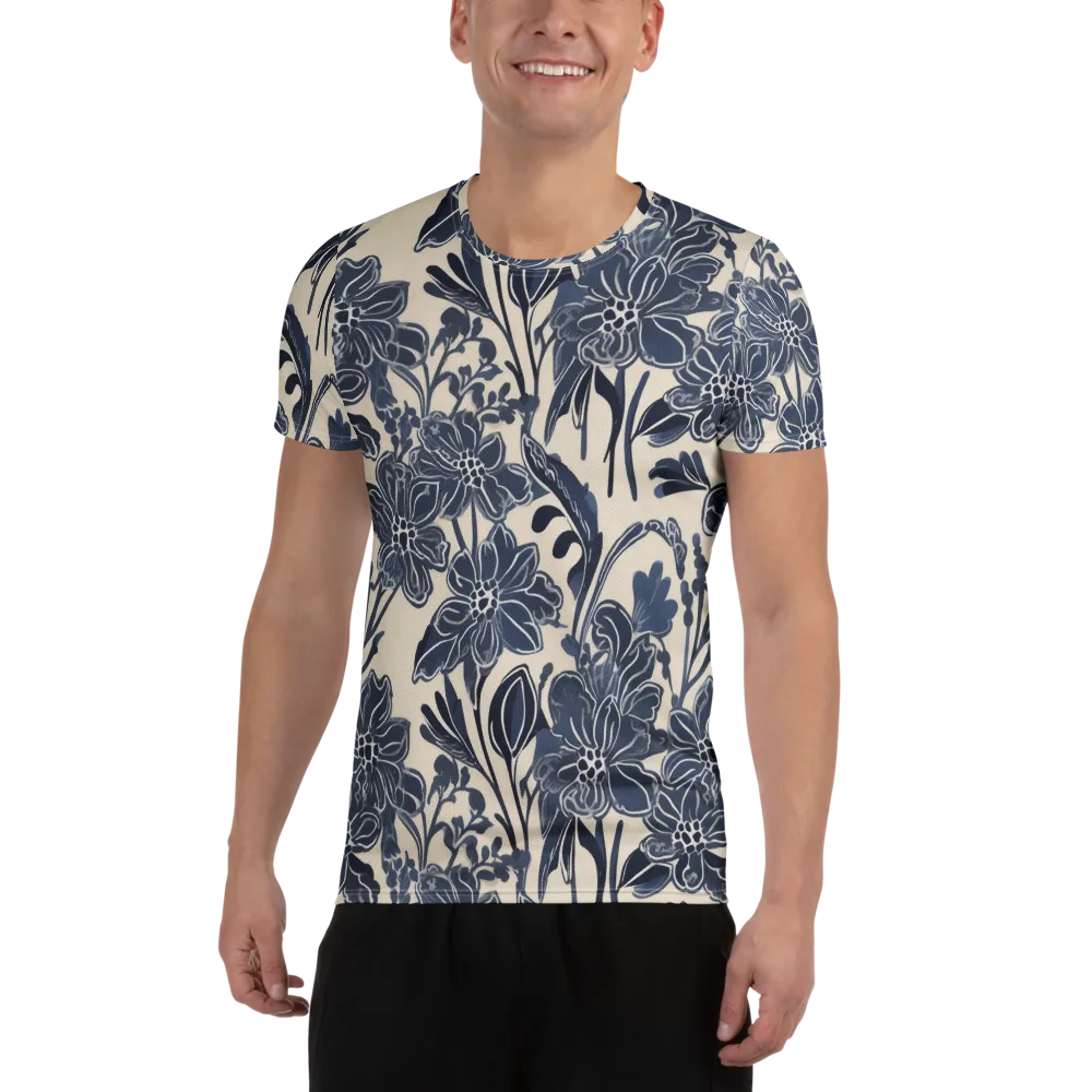 Bluebell Ledger on Men's Athletic T-Shirt — Front
