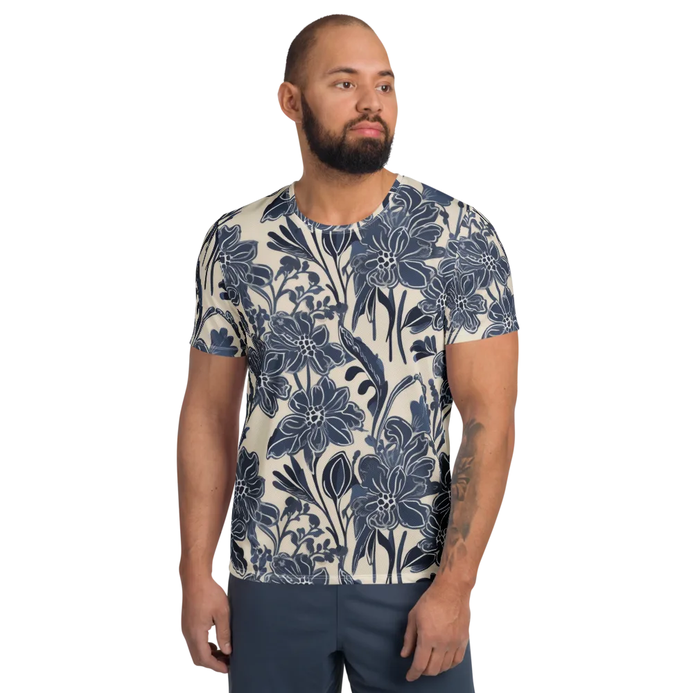 Bluebell Ledger on Men's Athletic T-Shirt — Front