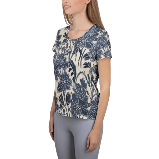 Bluebell Ledger on a Women's Athletic T-Shirt