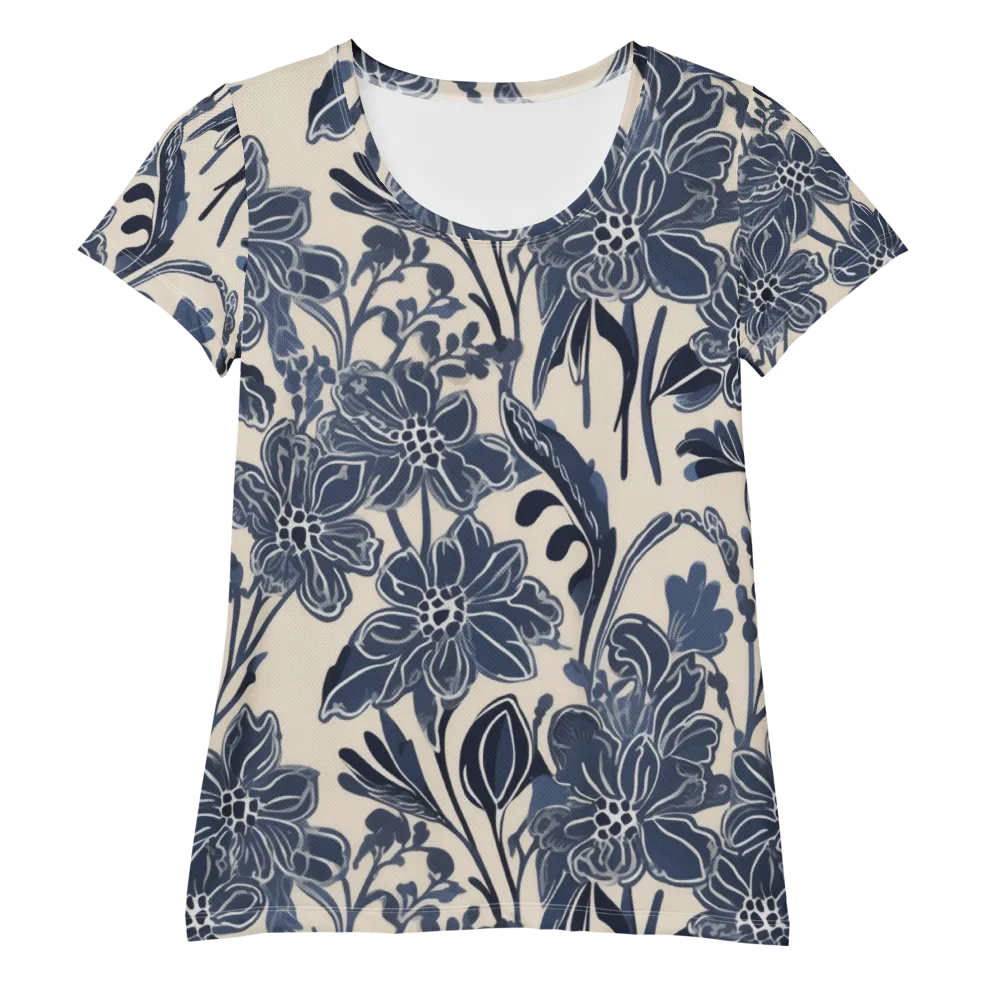 Bluebell Ledger on Women's Athletic T-Shirt — Front