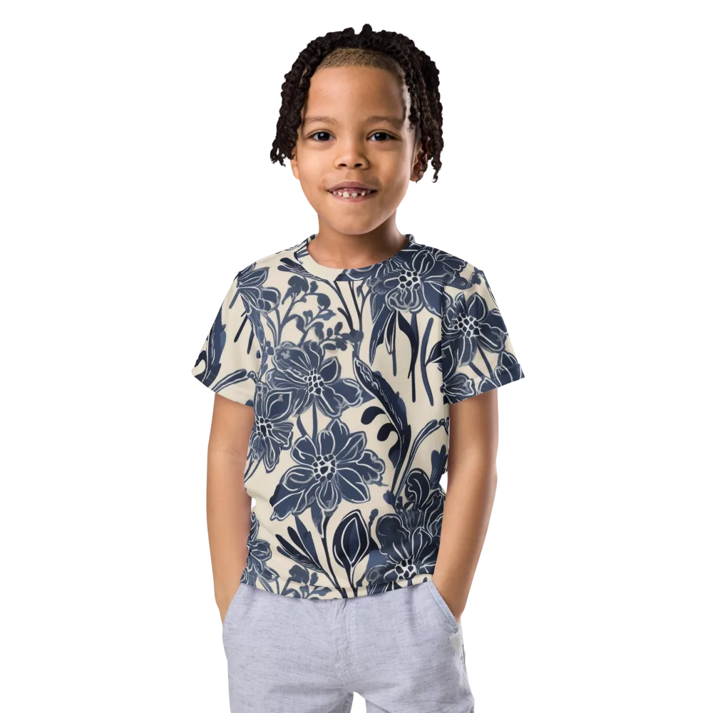 Bluebell Ledger on Kids Crew Neck T-Shirt — Front
