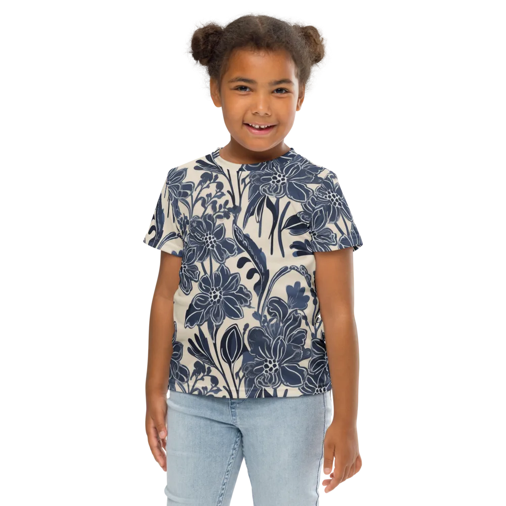 Bluebell Ledger on Kids Crew Neck T-Shirt — Front