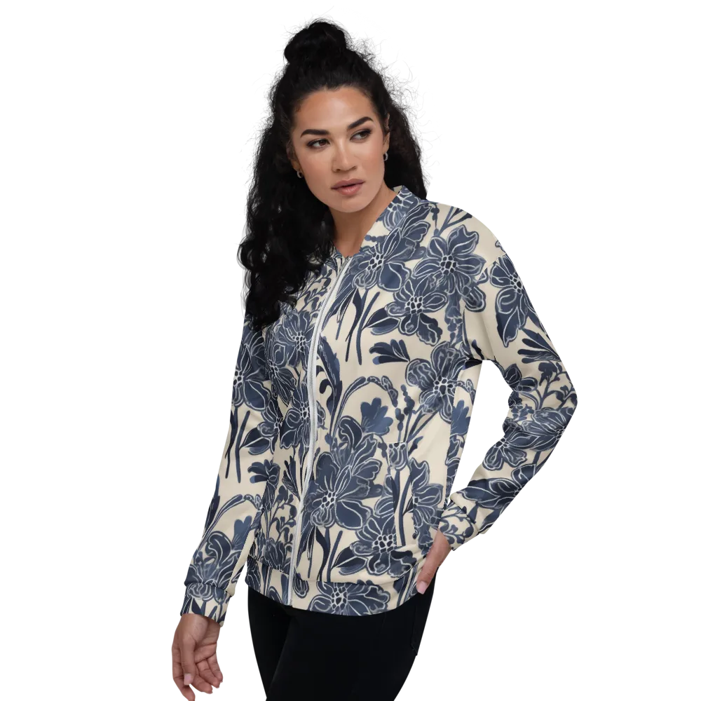 Bluebell Ledger on Bomber Jacket — Left