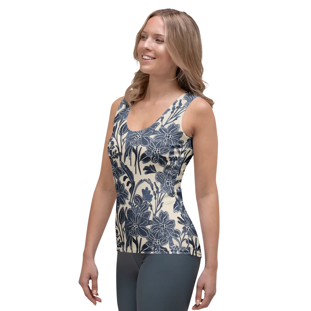 Bluebell Ledger on Women's Tank Top — Left Front