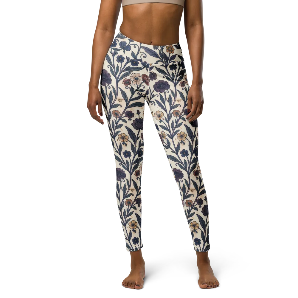 Dusk Garden on Yoga Leggings — Front