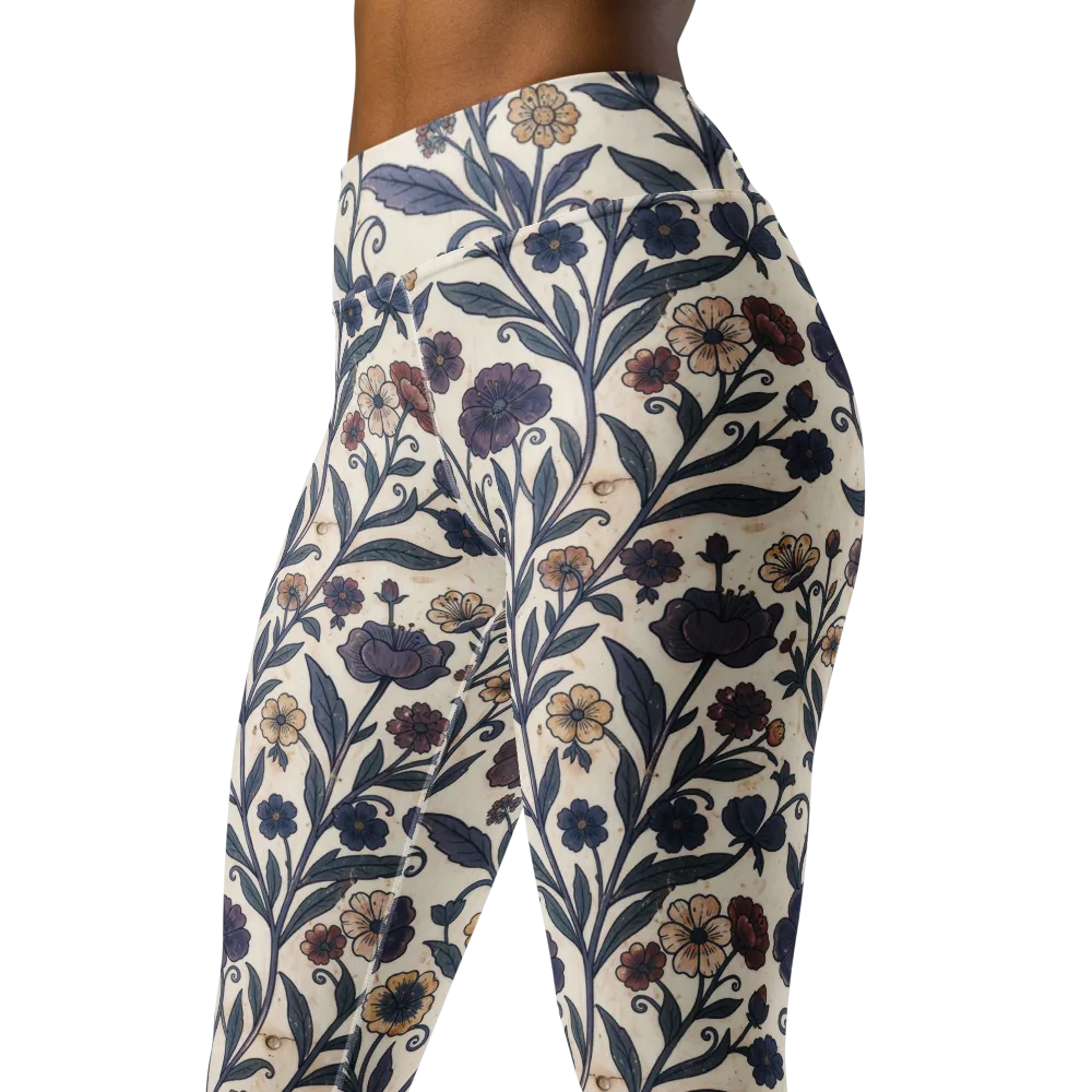Dusk Garden on Yoga Leggings — Left Front