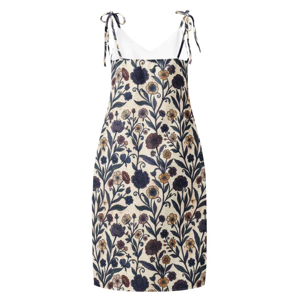 Dusk Garden on Slip Dress — Back