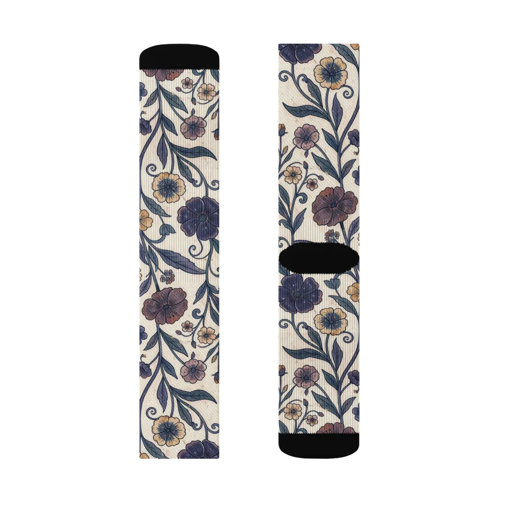 Dusk Garden on Socks — Right Sock