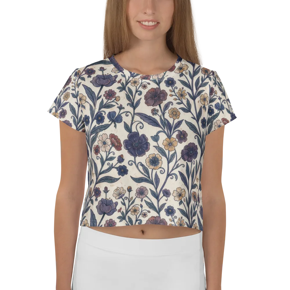 Dusk Garden on Crop Tee — Front