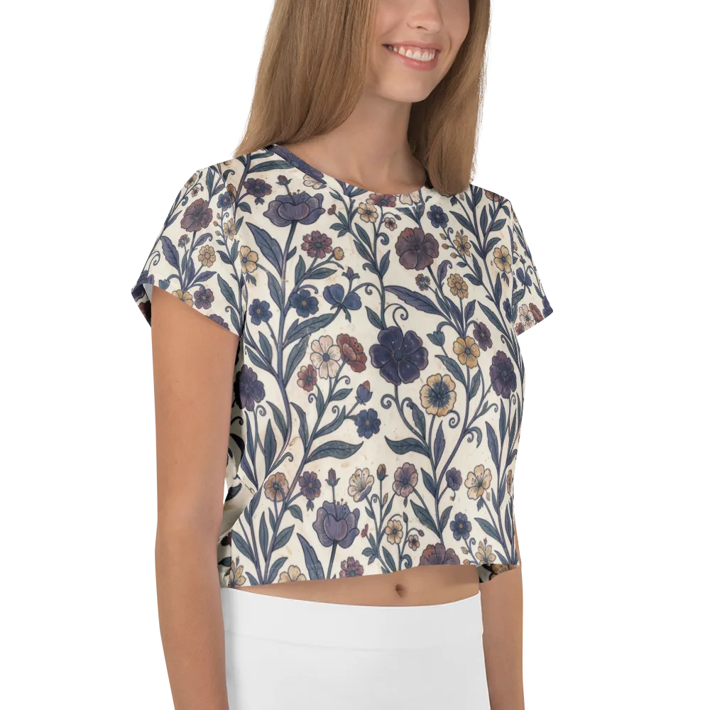Dusk Garden on Crop Tee — Right