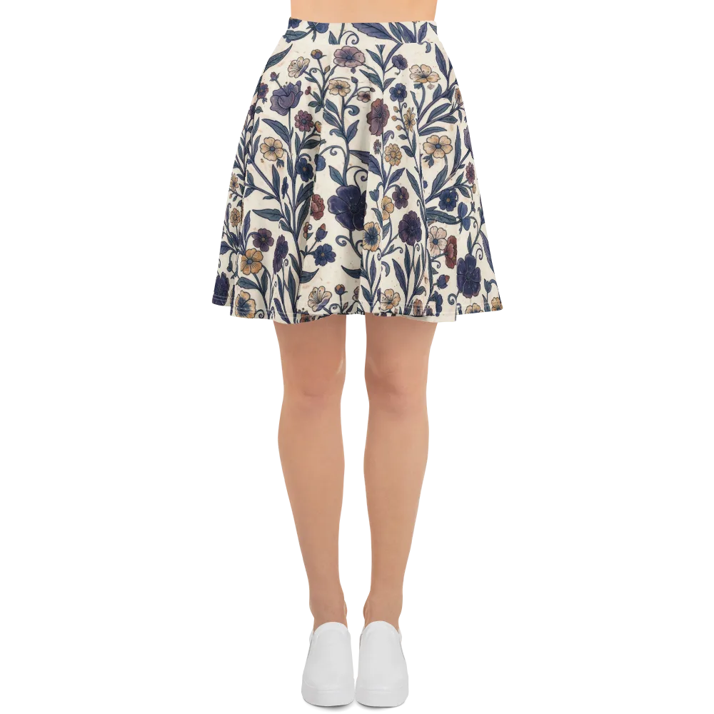 Dusk Garden on Skater Skirt — Front