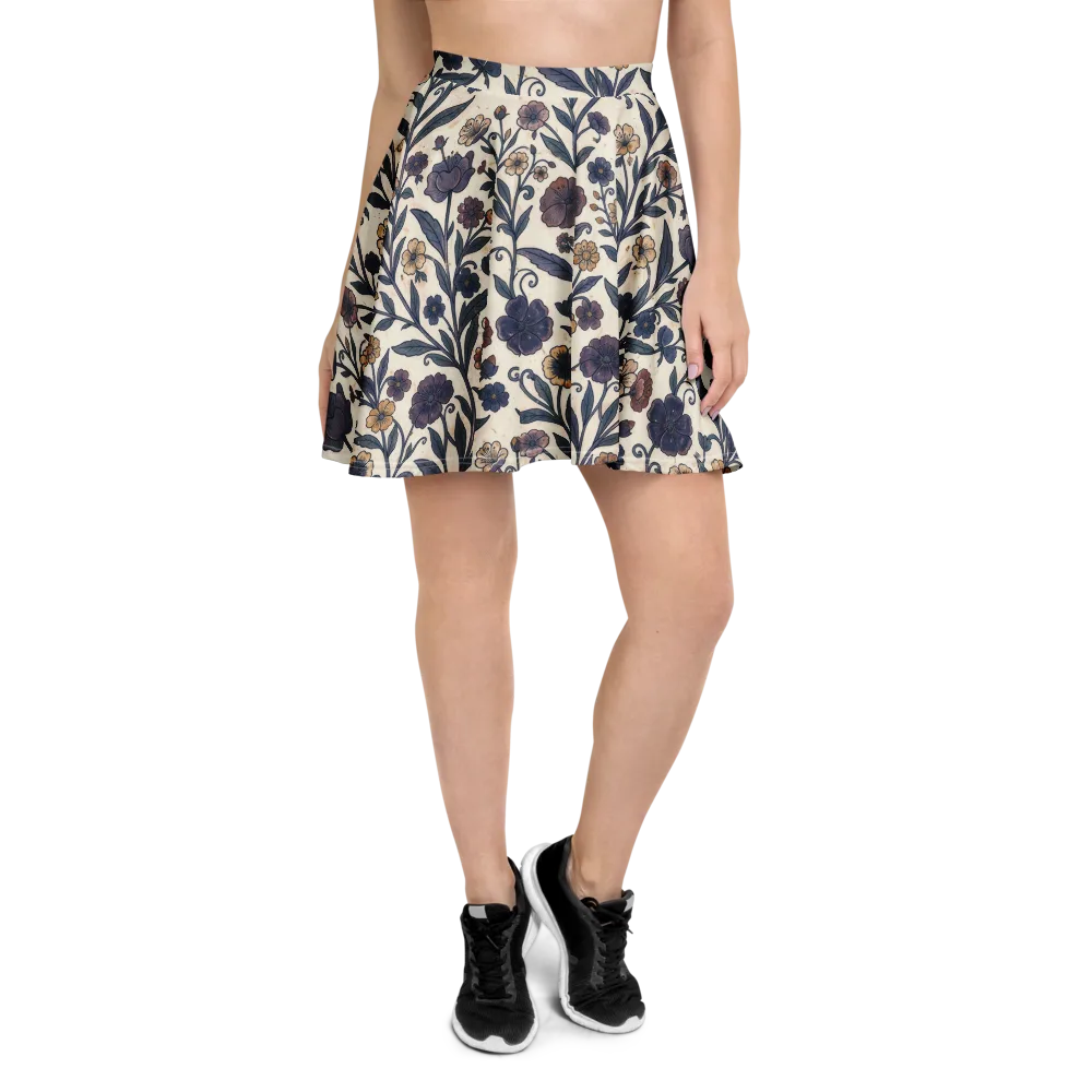 Dusk Garden on Skater Skirt — Front