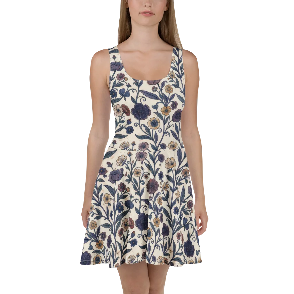 Dusk Garden on Skater Dress — Front