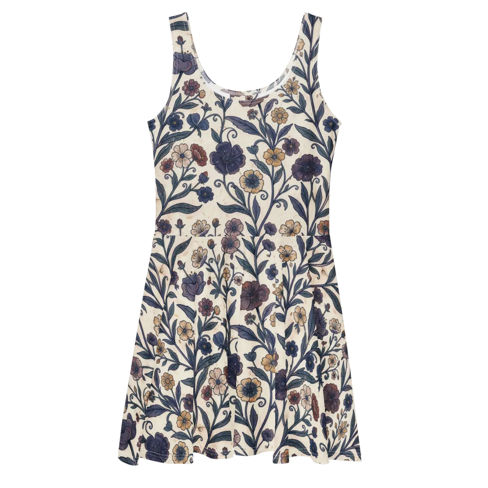 Dusk Garden on Skater Dress — Front