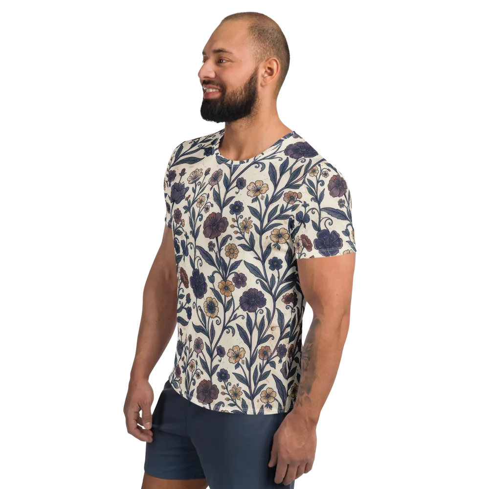 Dusk Garden on Men's Athletic T-Shirt — Left