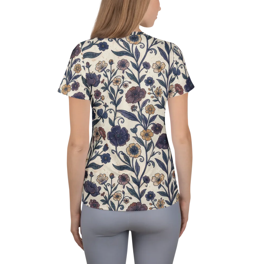 Dusk Garden on Women's Athletic T-Shirt — Back