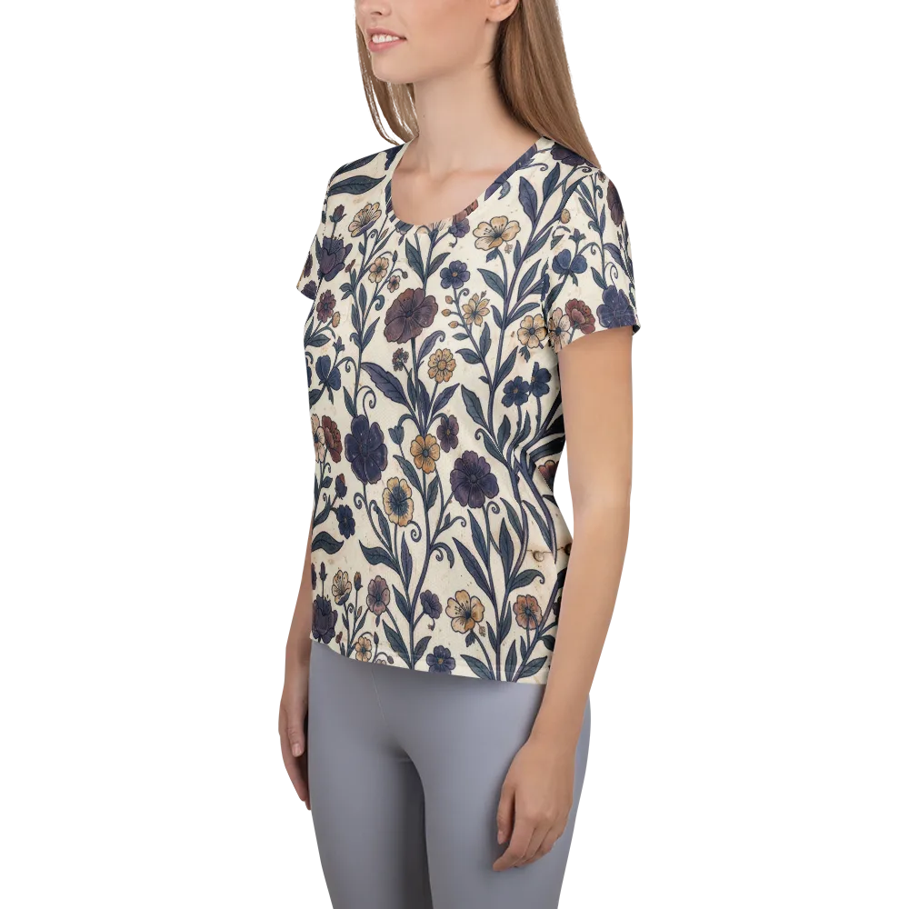 Dusk Garden on Women's Athletic T-Shirt — Left