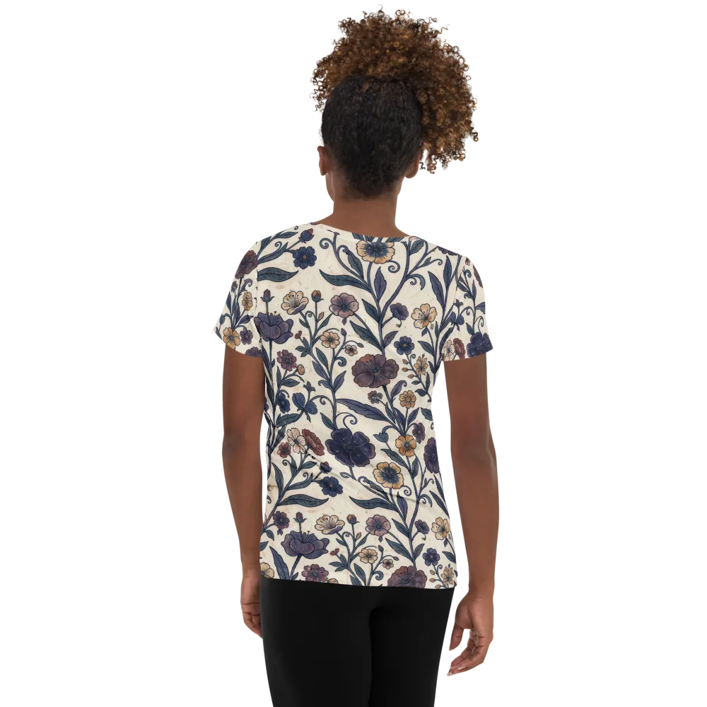 Dusk Garden on Women's Athletic T-Shirt — Back