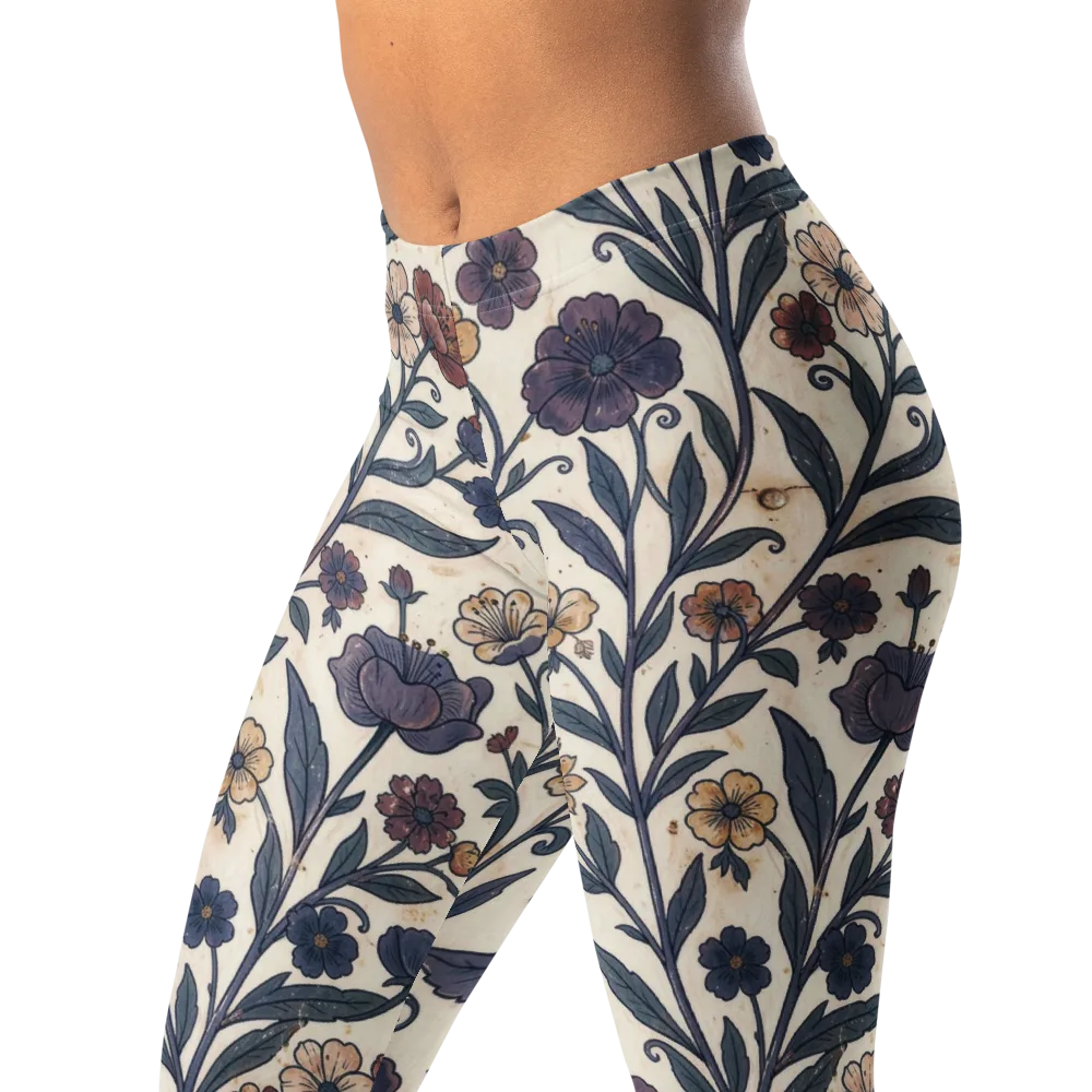 Dusk Garden on Leggings — Left Front