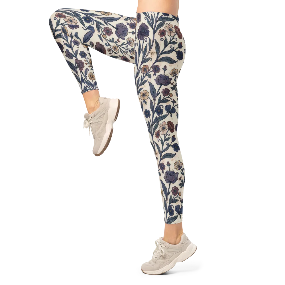 Dusk Garden on Leggings — Left