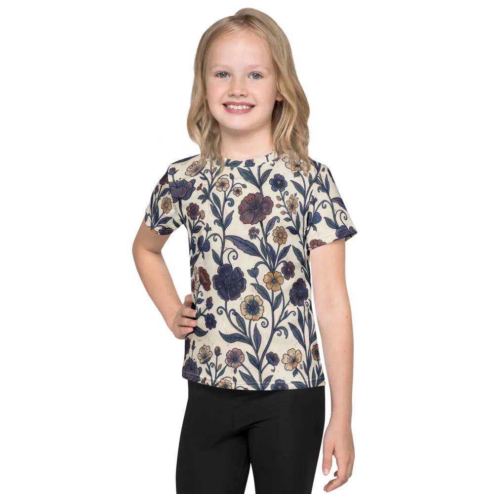 Dusk Garden on Kids Crew Neck T-Shirt — Front