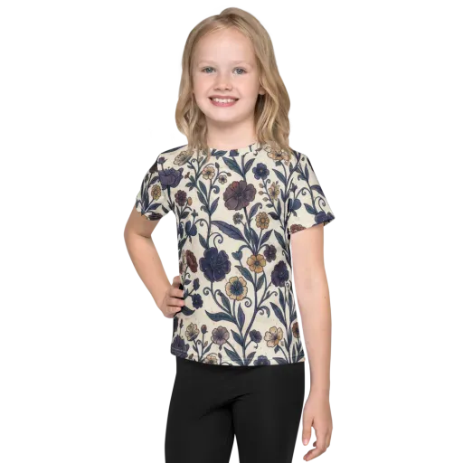 Dusk Garden on a Kids Crew Neck T-Shirt