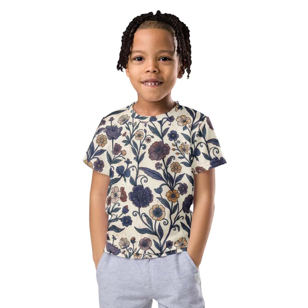 Dusk Garden on Kids Crew Neck T-Shirt — Front