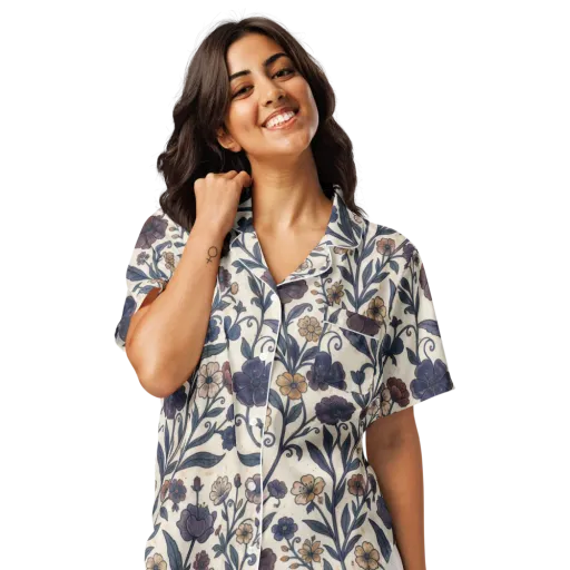 Dusk Garden on a Women's Short Sleeve Pajama Top