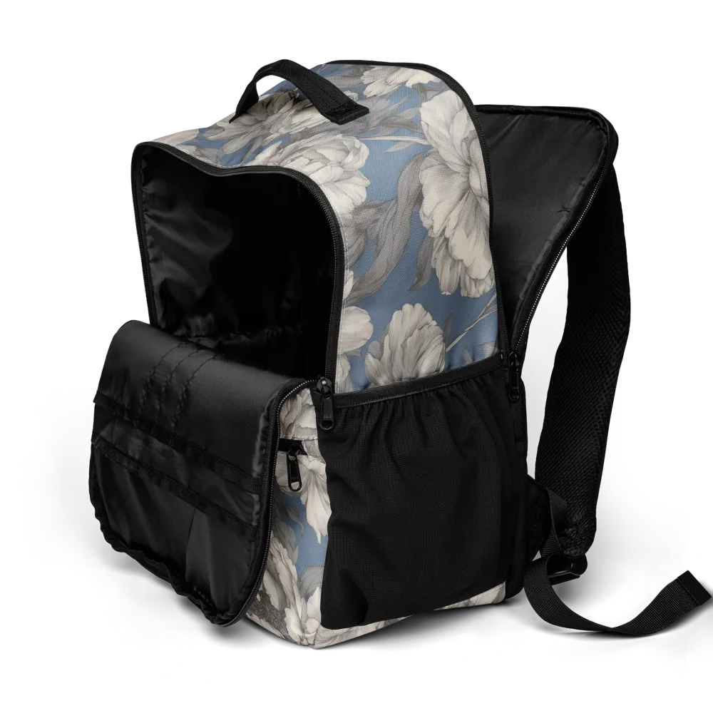 Blue Garden Reverie on Utility Backpack — Product details 2