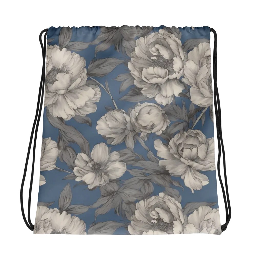 Blue Garden Reverie on Drawstring Bag — Photo