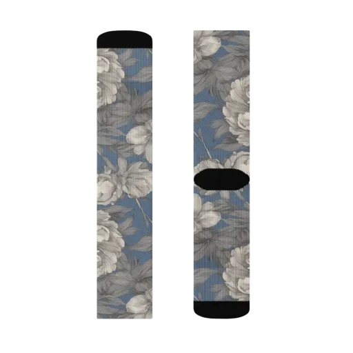 Blue Garden Reverie on a Socks