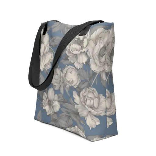 Blue Garden Reverie on a Tote Bag
