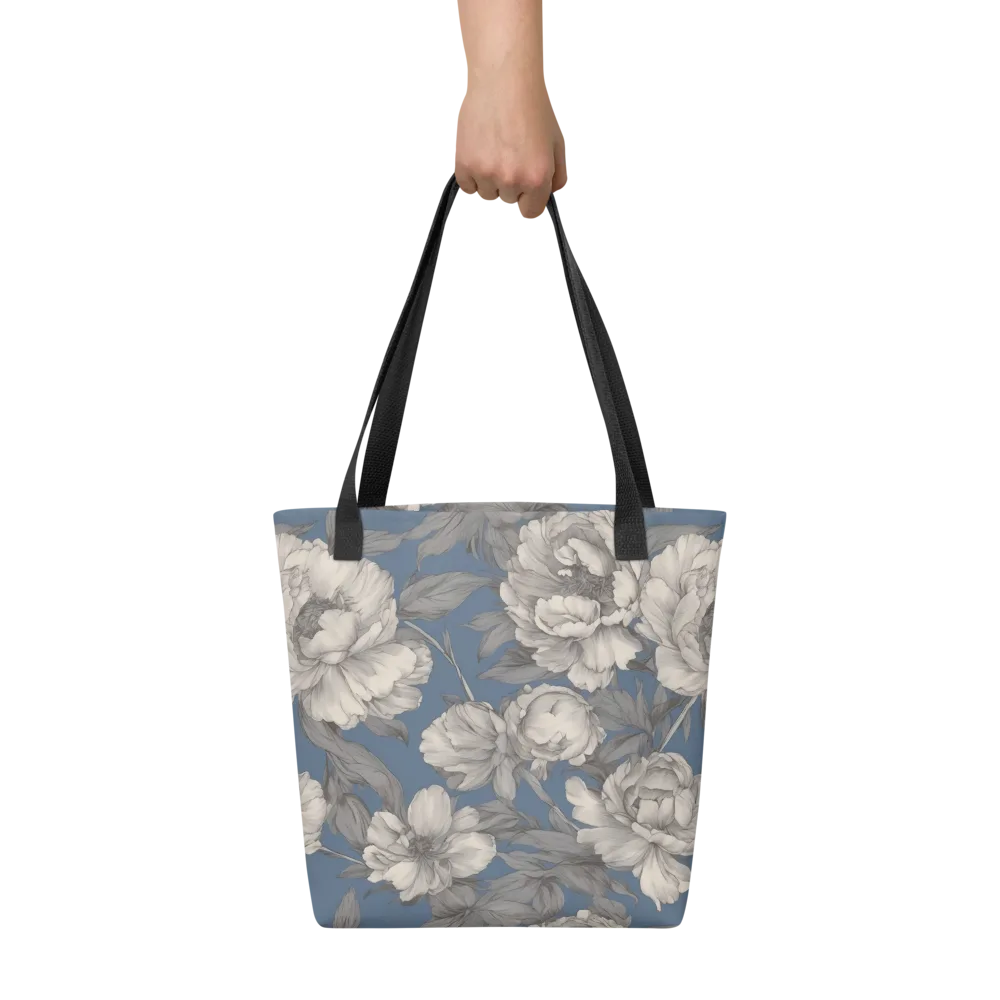 Blue Garden Reverie on Tote Bag — Front
