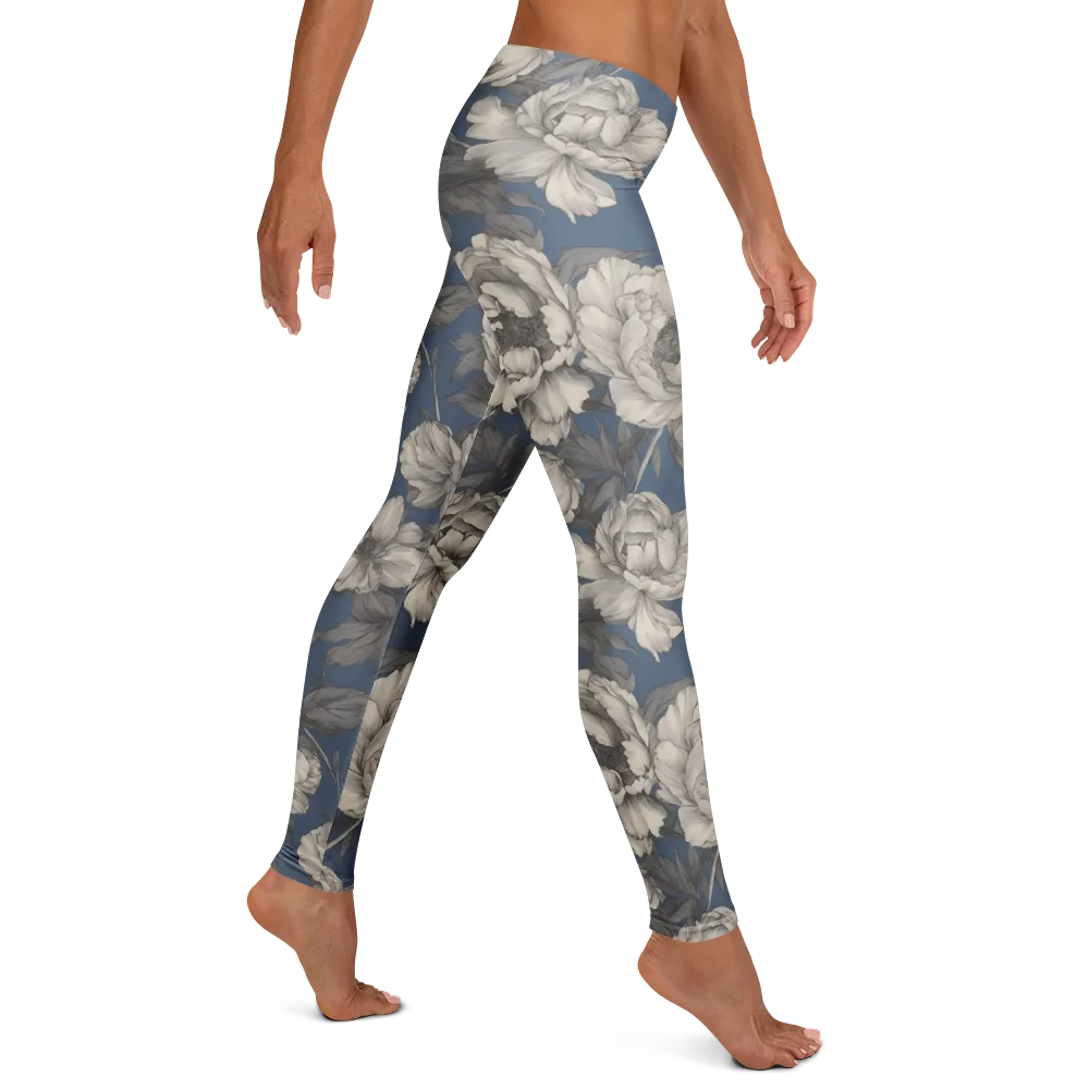 Blue Garden Reverie on Leggings — Right