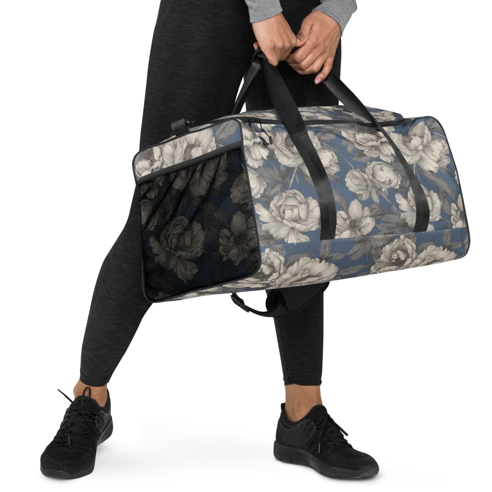 Blue Garden Reverie on Duffle Bag — Right Front
