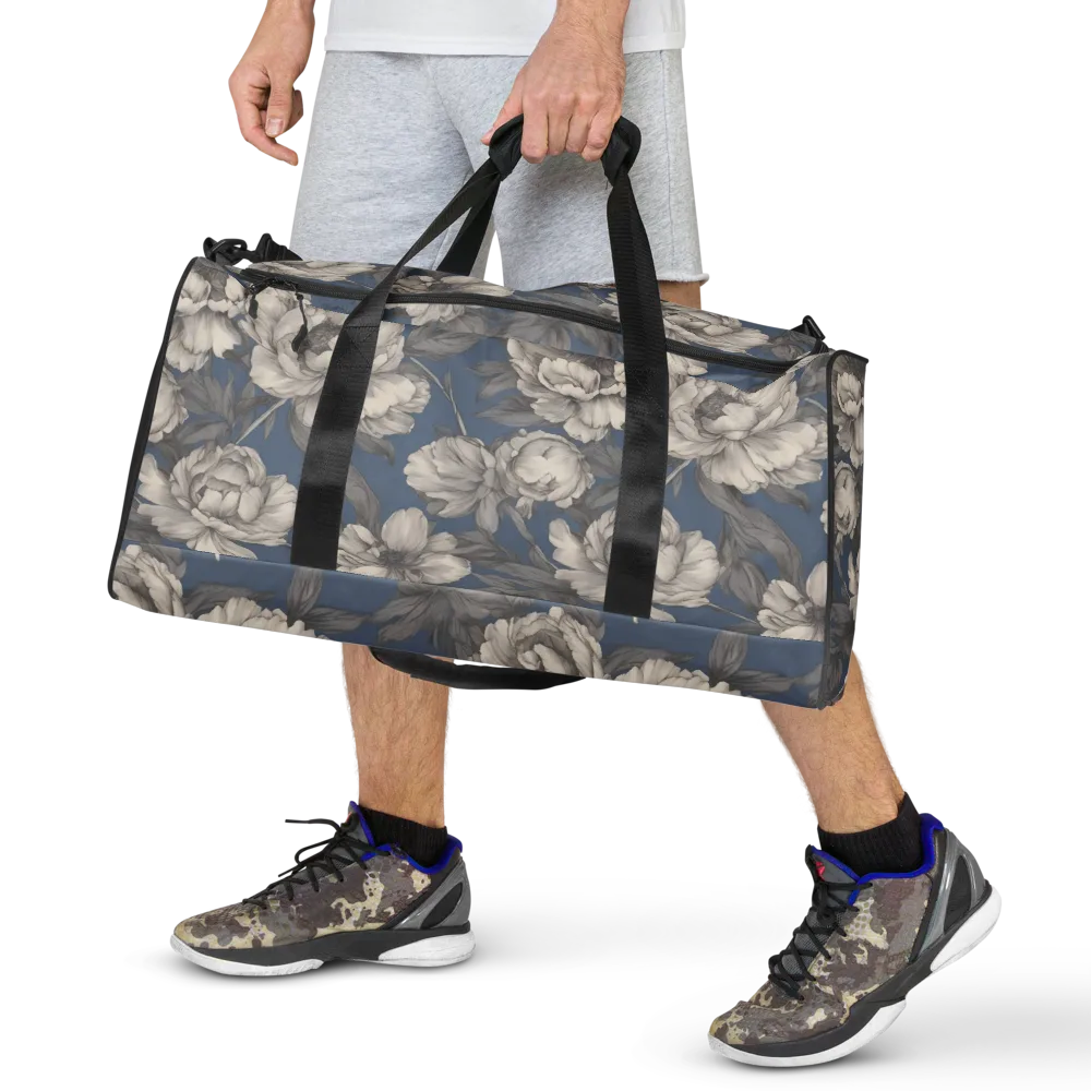 Blue Garden Reverie on Duffle Bag — Front