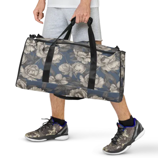 Blue Garden Reverie on a Duffle Bag