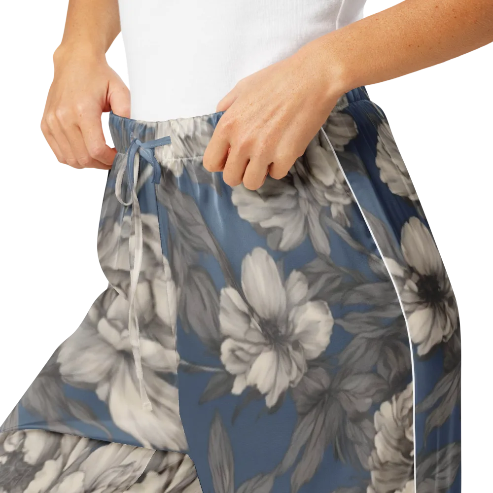Blue Garden Reverie on Women's Pajama Pants — Product details