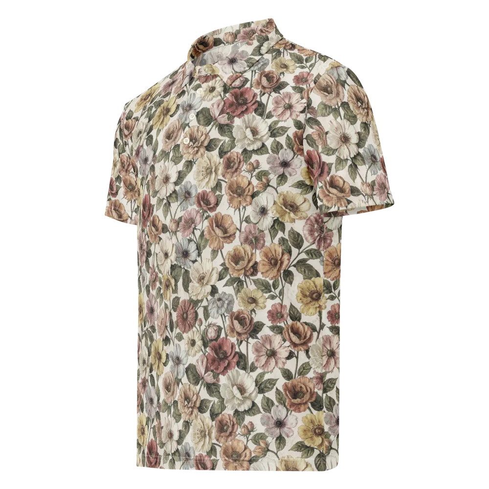 Heirloom Garden on Men's Slim Fit Polo Shirt — Left Front