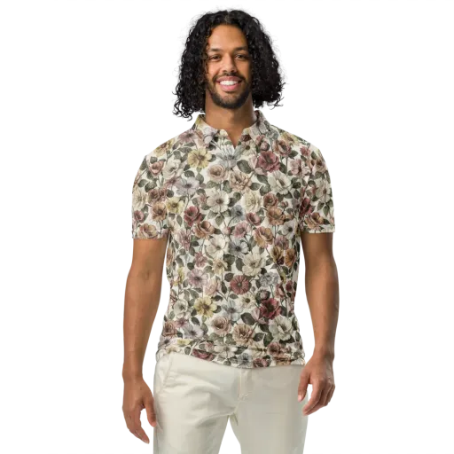 Heirloom Garden on a Men's Slim Fit Polo Shirt