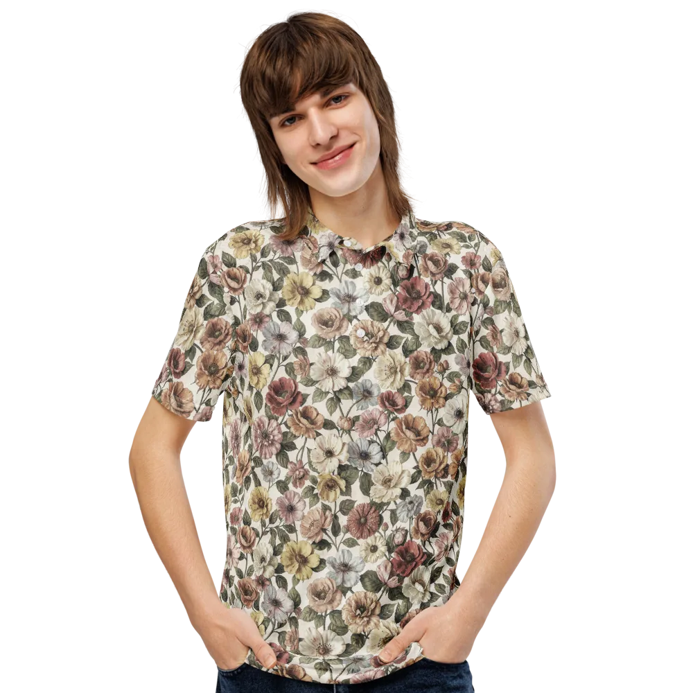 Heirloom Garden on Men's Slim Fit Polo Shirt — Front