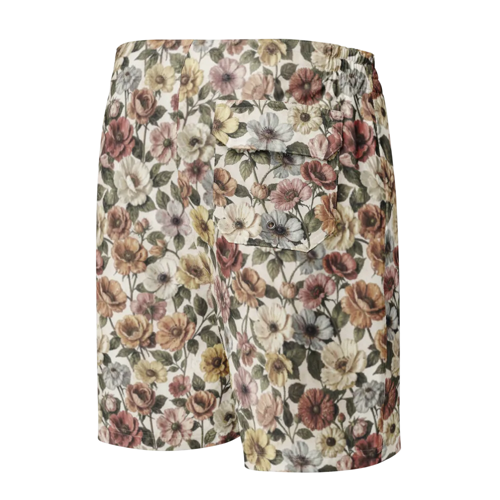 Heirloom Garden on Men's Board Shorts — Back